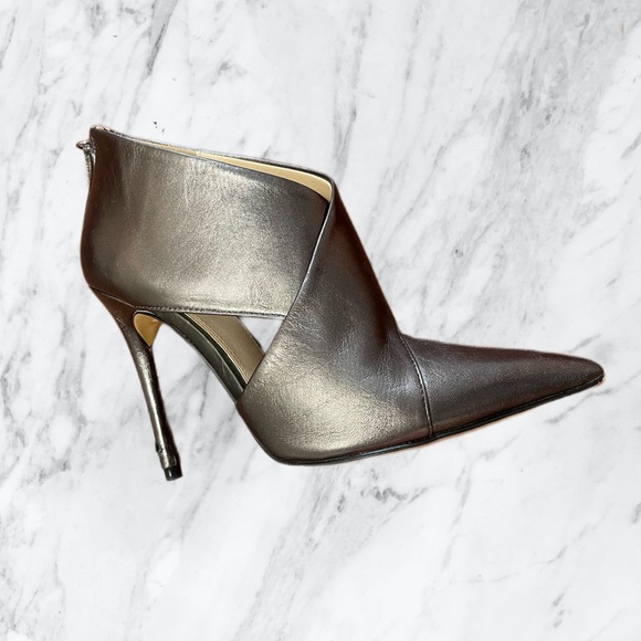 Zara metallic pewter ankle boots| shoes | heels | size 38 | 7.5 - Picture 5 of 15